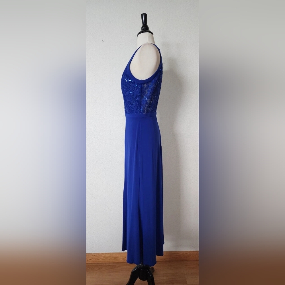 Royal Blue Halter Evening Dress - Unbranded - Picture 3 of 5